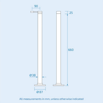 Nes Home Standpipes Freestanding Bath Tap Legs - 5
