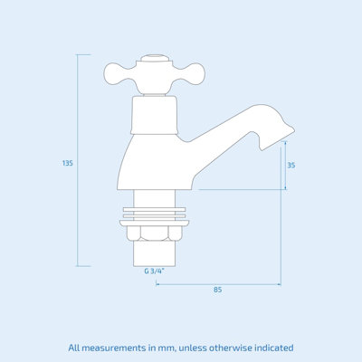 Nes Home Stratford Traditional Victorian Pair of Bath Filler & Basin Sink Taps - 3