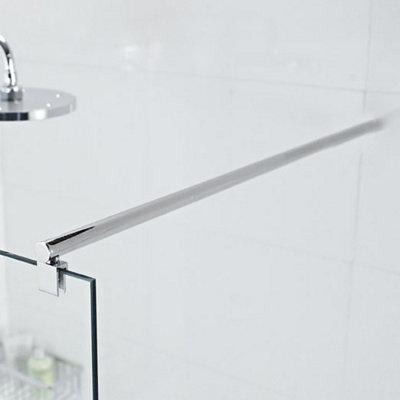 Nes Home Support Bar for Wet Room Glass Panels - Round