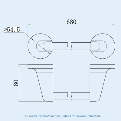 Nes Home Swan Modern 6 Piece Chrome Bathroom Toilet Accessory Pack - 4