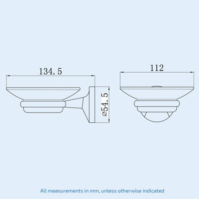 Nes Home Swan Modern 6 Piece Chrome Bathroom Toilet Accessory Pack - 7