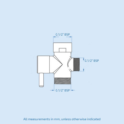 3-Way T Shut Off Valve Shower Toilet Bidet Sprayer Diverter Shape Diverter Valve For Hand Held Shower System Replacement Chrome