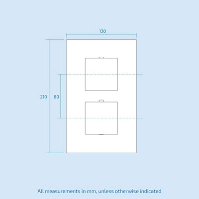 Nes Home Temel Bathroom 1 Way Concealed Thermostatic Shower Valve Mixer Head - 7