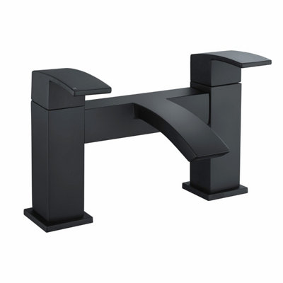 Nes Home Tesa Bath Filler Black Matt Waterfall Tap