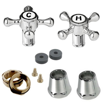 Nes Home Traditional Basin Tap Reviver Kit 1/2" Cold and Hot Chrome