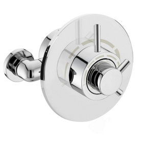 Nes Home Traditional Round Exposed Thermostatic Shower Valve With Bottom Outlet