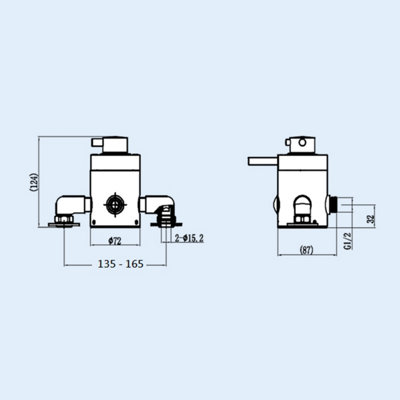 Nes Home Traditional Round Exposed Thermostatic Shower Valve With Bottom Outlet