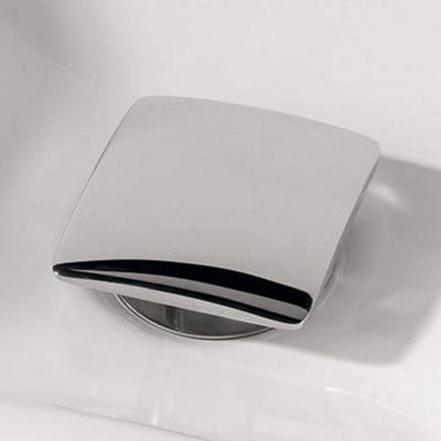 Nes Home Trafford Cross Head Basin Hot & Cold Tap Pair & Square Waste Chrome - 3