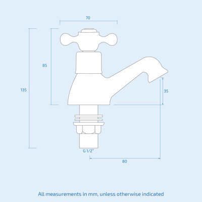 Nes Home Trafford Cross Head Basin Hot & Cold Tap Pair & Waste Chrome - 3