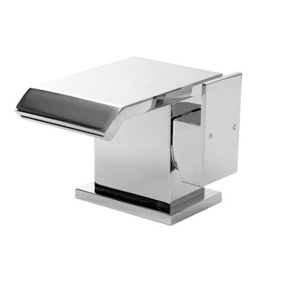 Nes Home Truro Waterfall Basin Mono Mixer Tap & Pop Up Waste Chrome - 3