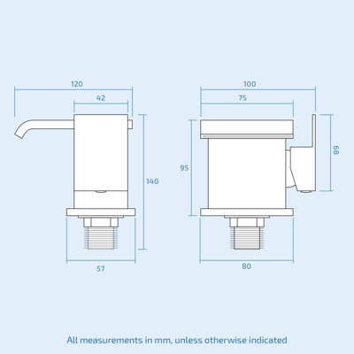 Nes Home Truro Waterfall Basin Mono Mixer Tap & Pop Up Waste Chrome - 5