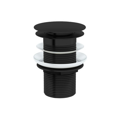 Nes Home Universal Bathroom Basin Square Bottle Trap & Waste Matte Black