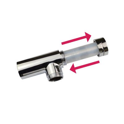 Nes Home Universal Chrome Bottle Trap and Slotted Waste for Bathroom Basin Sink - 4