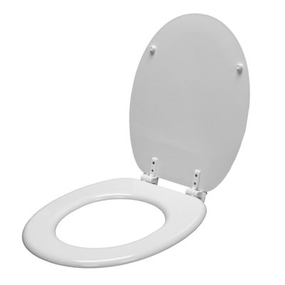 Nes Home Universal Classic Oval Shaped Design Toilet Seat & Fixings Tile Pattern Print - 4