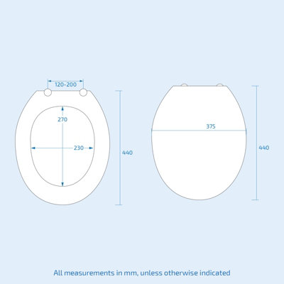 Nes Home Universal Classic Oval Shaped Design Toilet Seat & Fixings Tile Pattern Print - 5