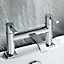 Nes Home Urban Modern Bathroom Design Waterfall Deck Mounted Bath Filler Tap