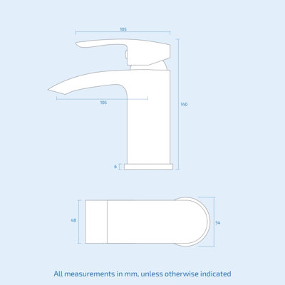 Nes Home Vago Bathroom Basin Mono Mixer Black Matt Tap With Basin Waste - 3