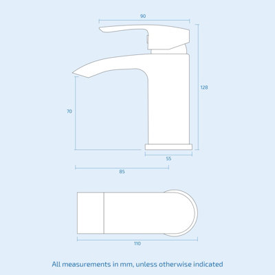 Nes Home Vago Waterfall Basin Mono Mixer Tap Chrome - 3