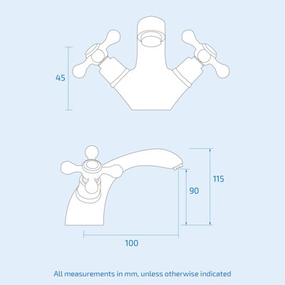 Nes Home VICTORIAN BASIN MONO MIXER TAP - 6