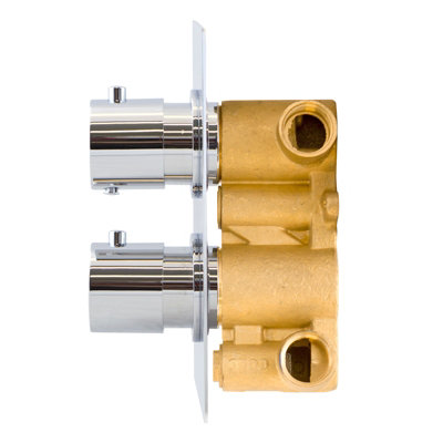 Nes Home Violet Modern Solid Brass Round 2 Way Concealed Thermostatic Shower Mixer Valve