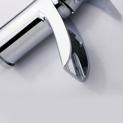 Nes Home VIRGO WATERFALL BATHROOM TAP BASIN MONO MIXER CHROME MODERN DESIGN SOLID BRASS