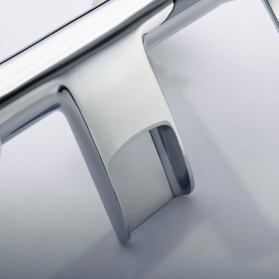 Nes Home VIRGO WATERFALL BATHROOM TAP BATH FILLER CHROME MODERN DESIGN SOLID BRASS - 3
