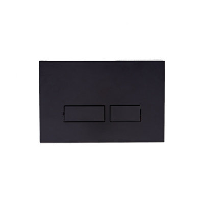 Nes Home Wall Hung Cistern Frame with Matt Black Square Button Flush Plate - 3