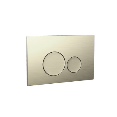 Nes Home Wall Hung Toilet Cistern Frame with Brass Round Button Flush Plate - 3