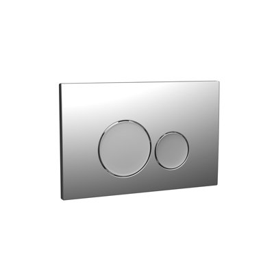 Nes Home Wall Hung Toilet Cistern Frame with Chrome Round Button Flush Plate - 3