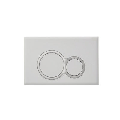 Nes Home Wall Hung Toilet WC Cistern Frame with Chrome Round Button Flush Plate - 3