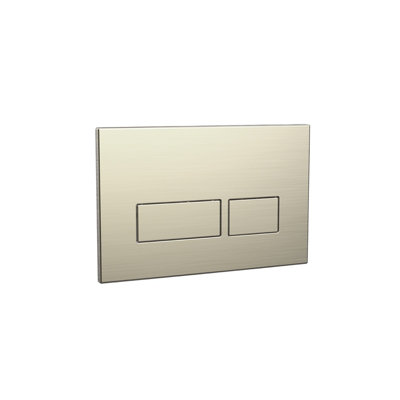 Nes Home Wall Hung WC Cistern Frame with Brushed Brass Square Button Flush Plate - 3