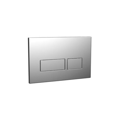 Nes Home Wall Hung WC Toilet Cistern Frame with Chrome Square Button Flush Plate - 3