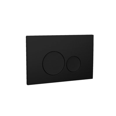 Nes Home Wall Hung WC Toilet Cistern Frame with Matt Black Round Button Flush Plate - 3