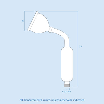 Nes Home Wall Mounted Traditional Bathroom Shower Handset with Hook & Hose - 4