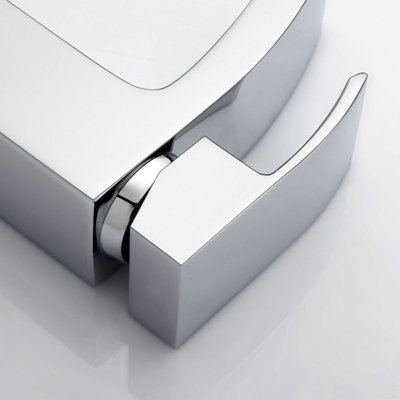 Nes Home Waterfall Bathroom Single Lever Cloakroom Basin Mono Mixer Tap with Waste - 5