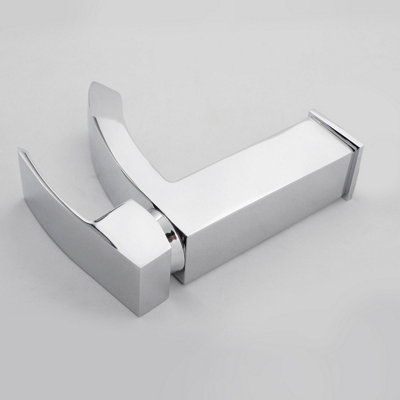 Nes Home Waterfall Bathroom Single Lever Cloakroom Basin Mono Mixer Tap with Waste - 6