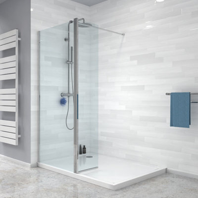 Nes Home Wet Room 700 Shower Enclosure Screen and Flipper Return Panel 8mm