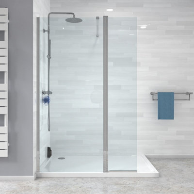 Nes Home Wet Room 700 Shower Enclosure Screen and Flipper Return Panel 8mm