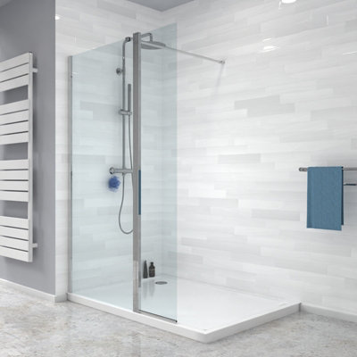 Nes Home Wet Room 700 Shower Enclosure Screen and Flipper Return Panel 8mm - 3