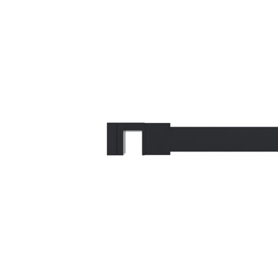 Nes Home Wetroom Glass 1100mm Wall Support Arm Matt Black - 3