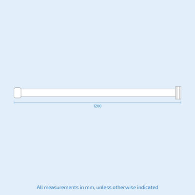 Nes Home Wetroom Glass 1100mm Wall Support Arm Matt Black - 6
