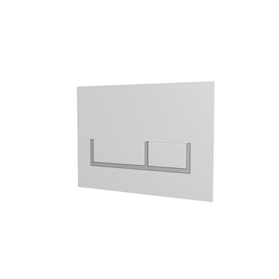 Nes Home WH Toilet Cistern Frame with Modern Chrome Square Button Flush Plate - 3