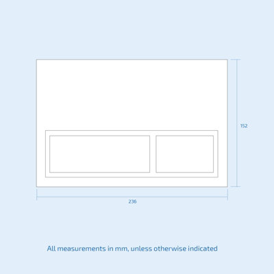 Nes Home WH Toilet Cistern Frame with Modern Chrome Square Button Flush Plate - 5