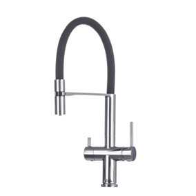 Nes Home Whitacre Modern Kitchen Sink Mixer Tap With Pull Out 360 Swivel Spout