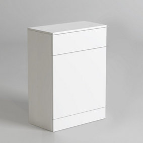Nes Home White Bathroom Back To Wall WC Unit W500mm x D300mm