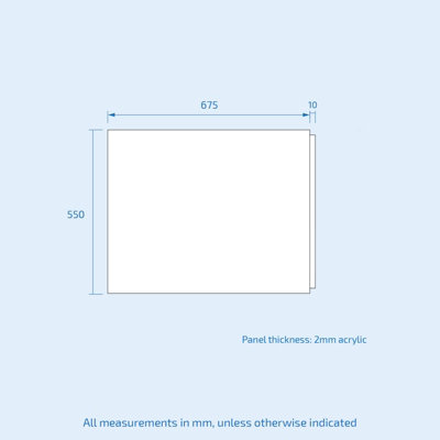 Nes Home White Modern 700 mm Standard High Gloss End Bath Panel - 3