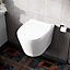 Nes Home Wila White Rimless Wall Hung Toilet With Ultra Slim Soft Close Seat