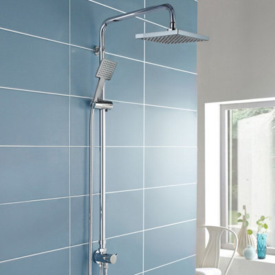 Nes Home Winstead Modern Exposed Square Shower Single Mode Handset and Riser Rail Kit Price Comparisons | Compare The Build