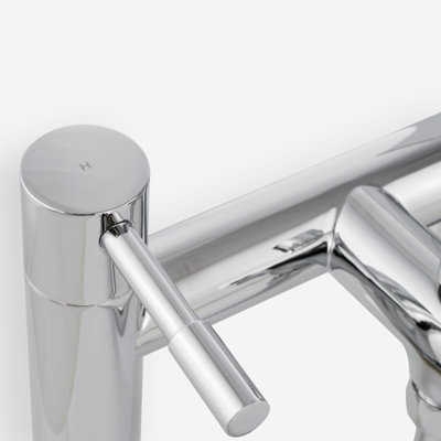 Nes Home Winstead Round Exposed Multi Function Shower Set - Riser Rail Kit & Bath Shower Mixer Tap - 5