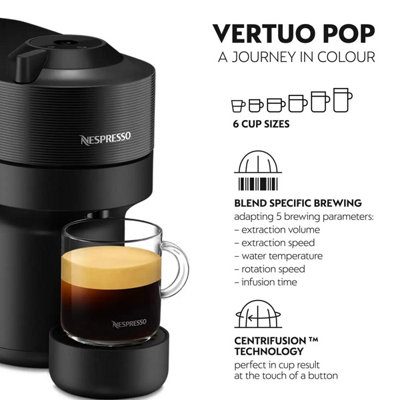 Nespresso Vertuo Pop by De Longhi Coffee Machine ENV90.B 0.6L, One ...
